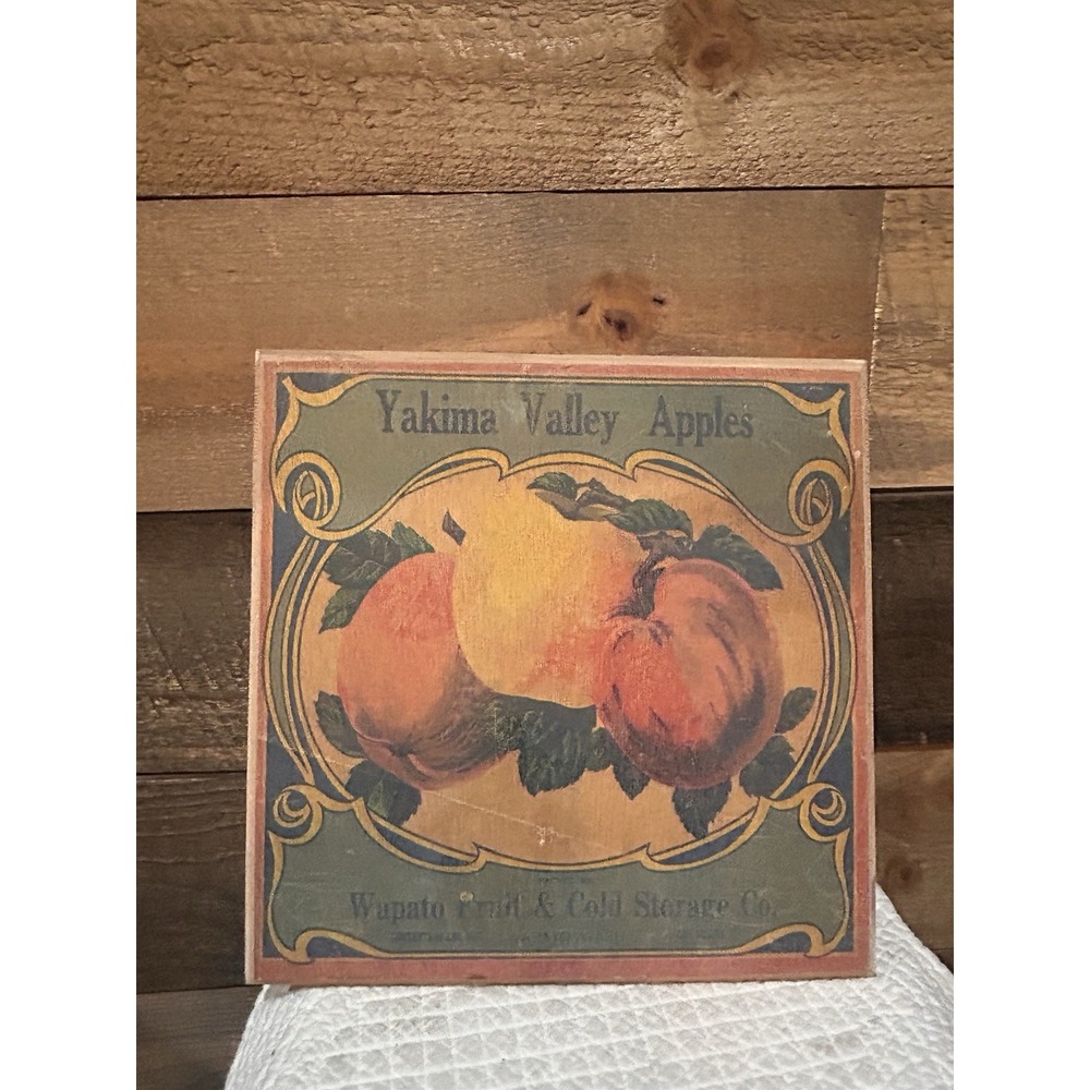 Vintage Yakima Valley Apple Label Crate Wall Art Reproduction Wapato Washington